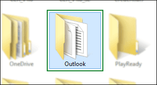 search outlook folder