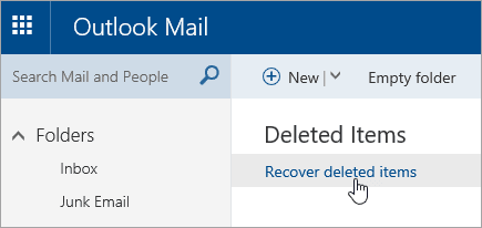 select deleted email to recover