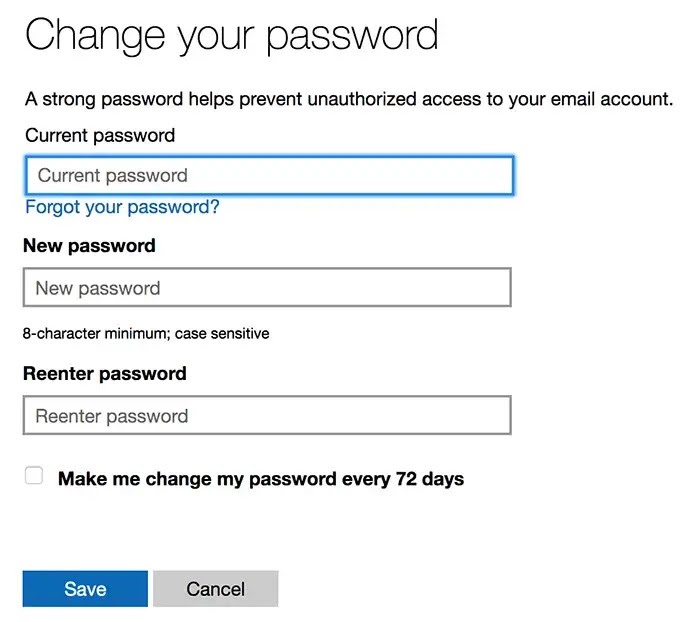 re enter email password outlook